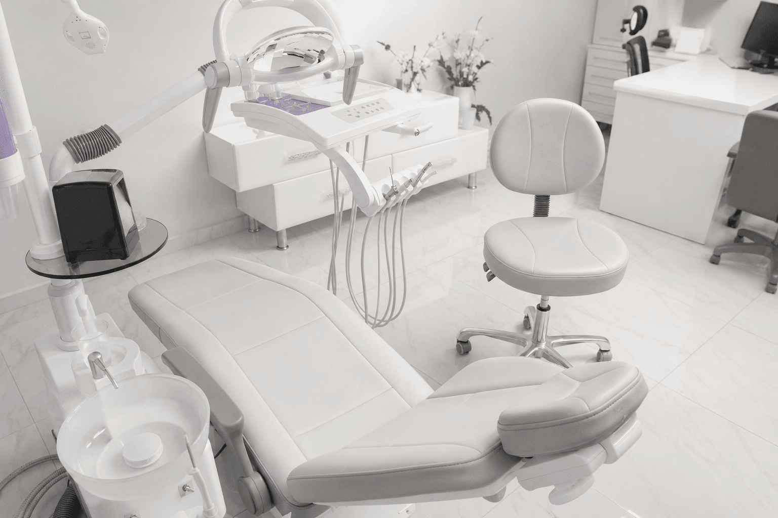 The calm reception space at Wisteria House Dental Practice