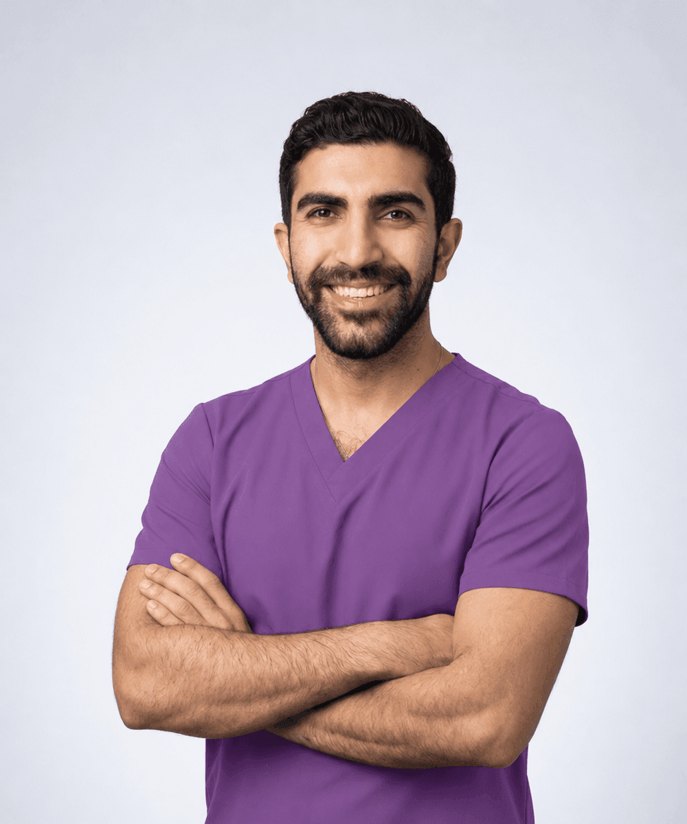 Portrait of Dr Amin Mandegaran, dentist at Wisteria House